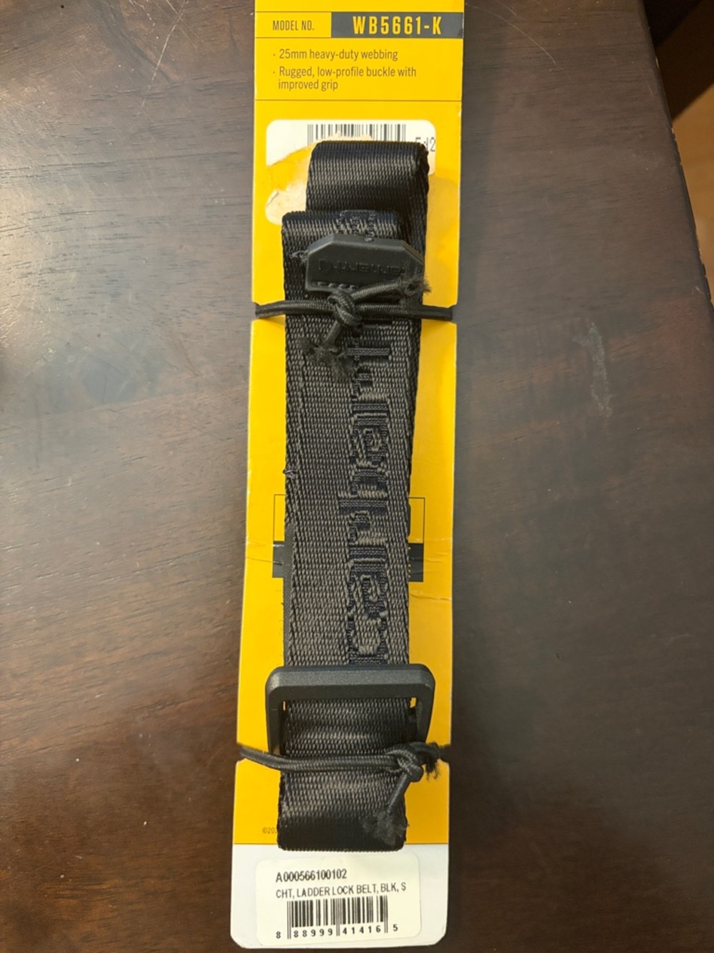 Carhartt Youth Nylon 25mm Webbing Ladder Lock Belt - Black - WB5661-K